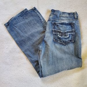 Helix Straight Leg Distressed Jeans, 34x30